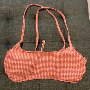 Pink & white bikini top